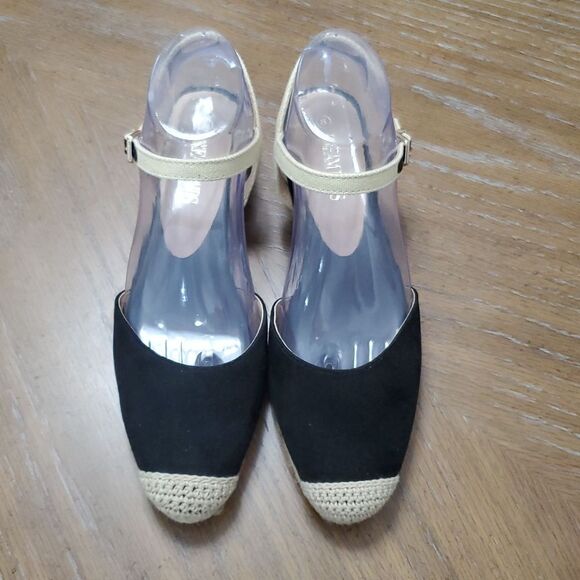 Dream Pairs Womans Black/Tan Canvas Espadrille , Size 8 - Picture 4 of 10